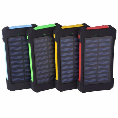 Comparación de 6 colores disponibles de powerbank solar 10000mAh impermeable