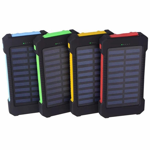 Comparación de 6 colores disponibles de powerbank solar 10000mAh impermeable