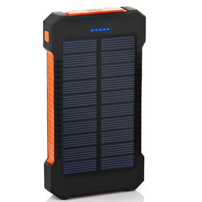 Powerbank solar 10000mAh impermeable color naranja con alta visibilidad