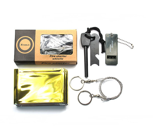 Kit supervivencia compacto 135x70mm 197g herramientas emergencia bug-out bag
