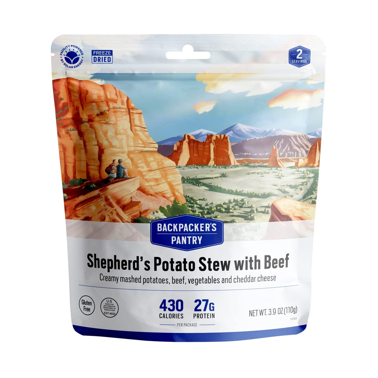 Guiso liofilizado Backpacker's Pantry 27g proteína sin gluten para kit de emergencia